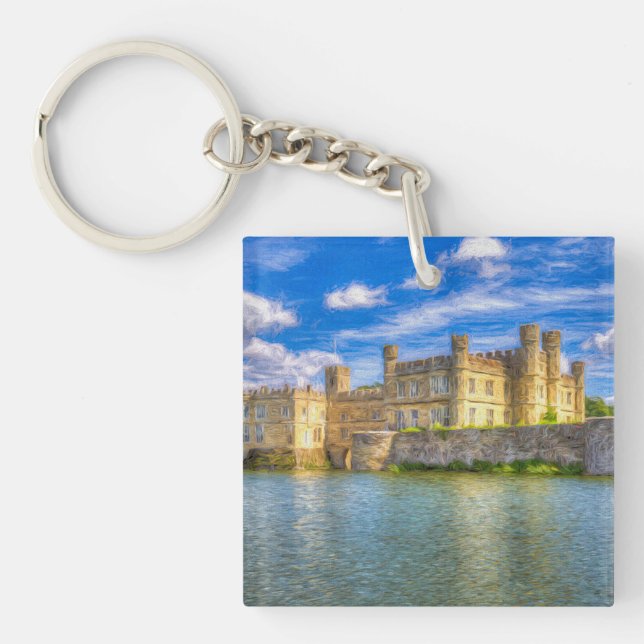 English Castle Art Key Ring (Front)