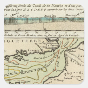 English Channel Square Sticker