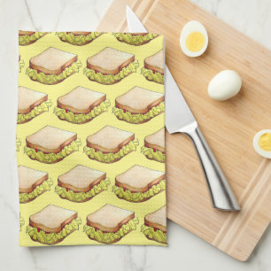 English Chip Shop Butty Sandwich Takeaway UK Food Tea Towel