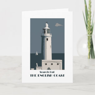 English Coast 1920s-style retro greetings card