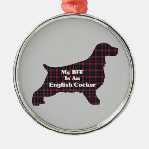 English Cocker BFF Metal Tree Decoration