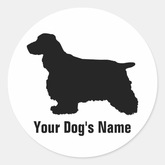 English Cocker Spaniel イングリッシュ・コッカー・スパニエル Classic Round Sticker (Front)