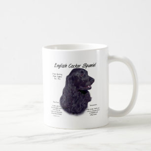 English Cocker Spaniel (blk) History Design Coffee Mug