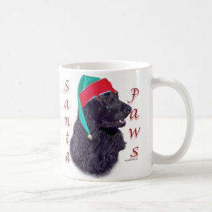 English Cocker Spaniel (blk) Santa Paws Coffee Mug