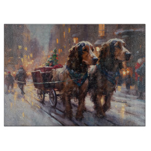 English Cocker Spaniel Christmas Festive Season Cutting Board