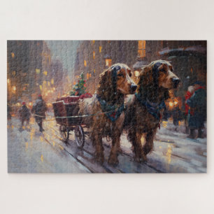 English Cocker Spaniel Christmas Festive Season Jigsaw Puzzle