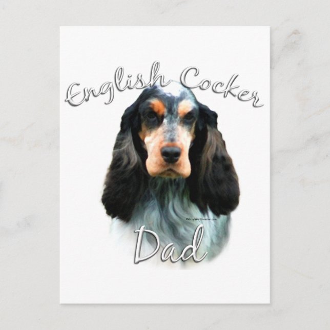 English Cocker Spaniel Dad 2 Postcard (Front)