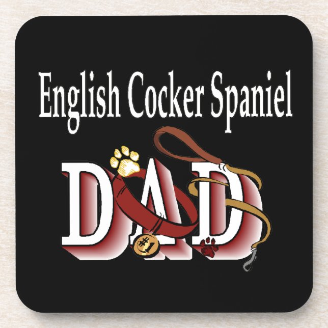 English Cocker Spaniel DAD Coaster (Front)