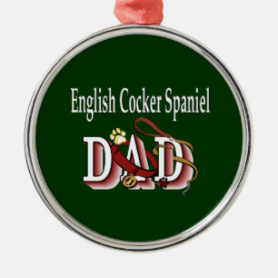 English Cocker Spaniel DAD Metal Ornament