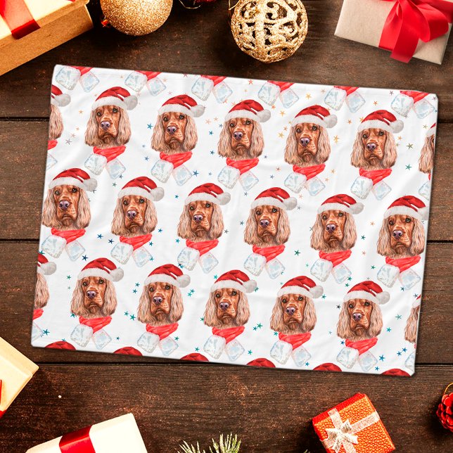 English Cocker Spaniel Dog Breed Christmas Fleece Blanket (Creator Uploaded)