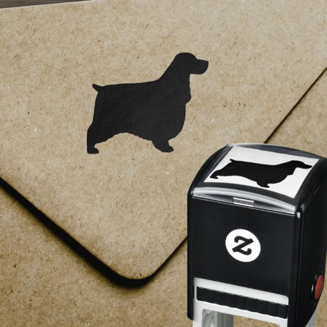 English Cocker Spaniel Dog Breed Silhouette Self-inking Stamp (Creator Uploaded)