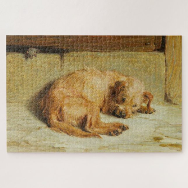 English Cocker Spaniel Dog (by Briton Rivière) Jigsaw Puzzle (Horizontal)