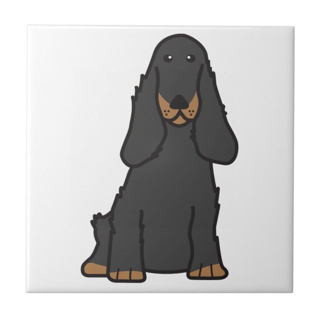 English Cocker Spaniel Dog Cartoon Ceramic Tile (Front)