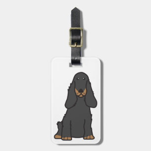 English Cocker Spaniel Dog Cartoon Luggage Tag