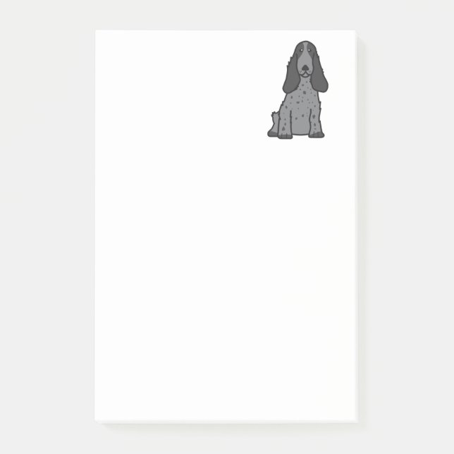 English Cocker Spaniel Dog Cartoon Post-it Notes (Front)