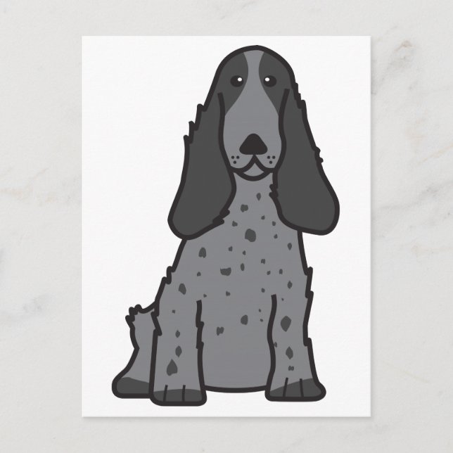English Cocker Spaniel Dog Cartoon Postcard (Front)