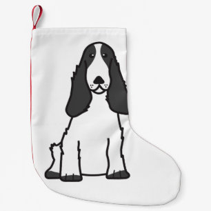 English Cocker Spaniel Dog Cartoon Small Christmas Stocking