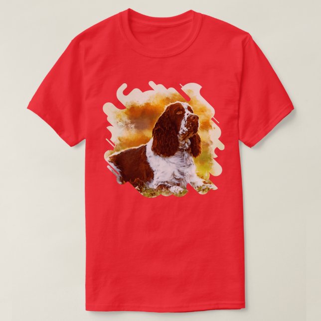 English Cocker Spaniel Dog Digital Art 5  T-Shirt (Design Front)