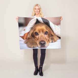 English Cocker Spaniel Dog Fleece Blanket