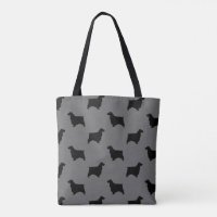 English Cocker Spaniel Dog Silhouettes Patterned
