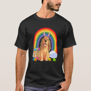 English Cocker Spaniel Easter Eggs Bunny Rabbit T-Shirt