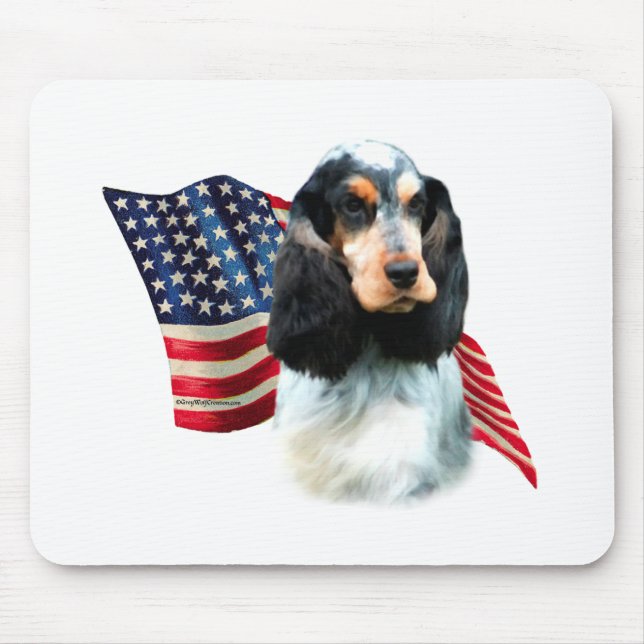 English Cocker Spaniel Flag Mouse Pad (Front)