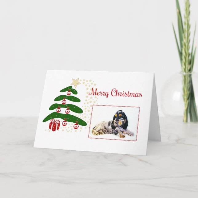 English Cocker Spaniel Holiday Card (Front)