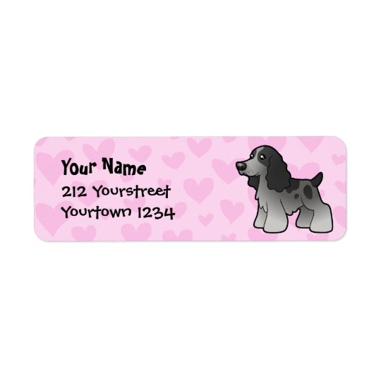 English Cocker Spaniel Love Return Address Label