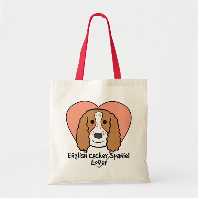 English Cocker Spaniel Lover Tote Bag (Front)