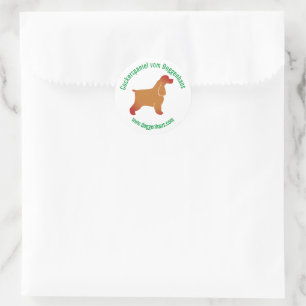 English Cocker Spaniel minimal modern Classic Round Sticker