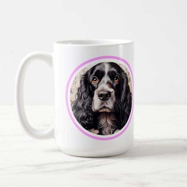 English Cocker Spaniel minimal modern Coffee Mug (Left)