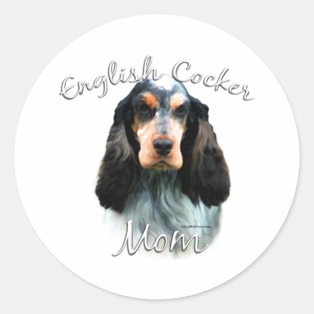 English Cocker Spaniel Mum 2 Classic Round Sticker (Front)