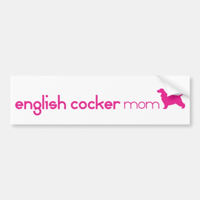 English Cocker Spaniel Mum Bumper Sticker (Front)