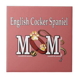 English Cocker Spaniel Mum Gifts Ceramic Tile