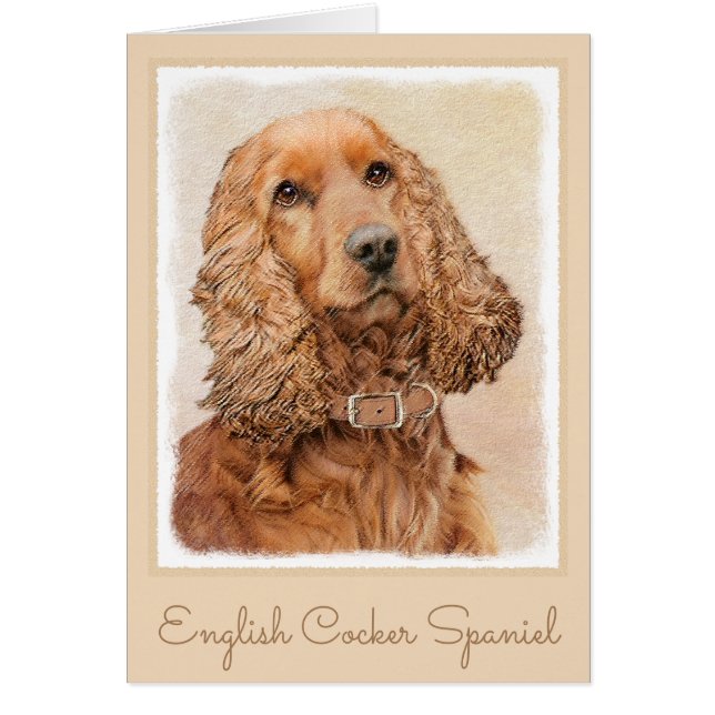 English Cocker Spaniel Painting - Original Dog Art (Front)