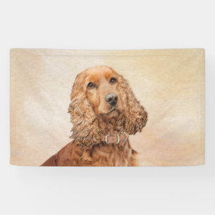 English Cocker Spaniel Painting - Original Dog Art Banner