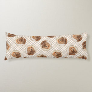 English Cocker Spaniel Painting Original Dog Art Body Cushion