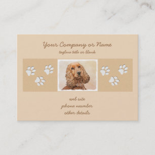 English Cocker Spaniel Painting - Original Dog Art Business Card