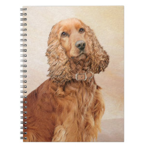 English Cocker Spaniel Painting - Original Dog Art Notebook
