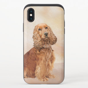 English Cocker Spaniel Painting - Original Dog Art iPhone X Slider Case
