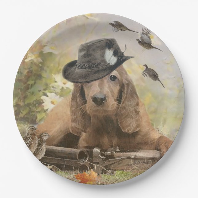 English Cocker Spaniel    Paper Plate (Front)