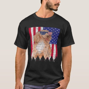 English Cocker Spaniel Patriotic Dog Usa Pride Ame T-Shirt