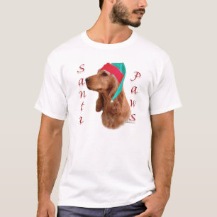 English Cocker Spaniel (red) Santa Paws T-Shirt