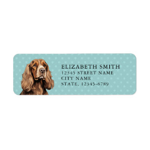 English Cocker Spaniel Return Address Label