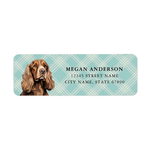 English Cocker Spaniel Return Address Labels (Front)