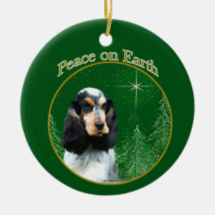 English Cocker Spaniel (roan) Peace Ceramic Ornament