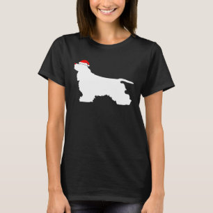 English Cocker Spaniel Santa Hat Christmas T-Shirt