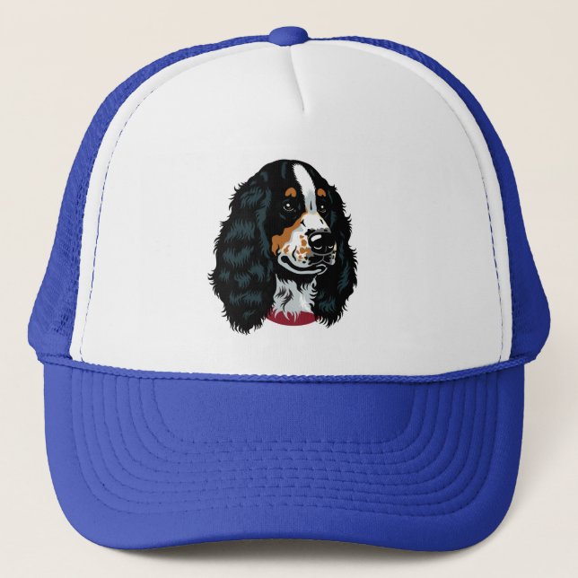 english cocker spaniel trucker hat (Front)