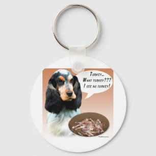 English Cocker Spaniel Turkey Key Ring