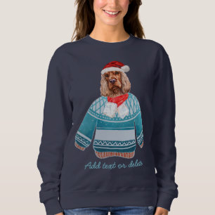 English Cocker Spaniel Xmas Ugly Christmas Dog Mum Sweatshirt